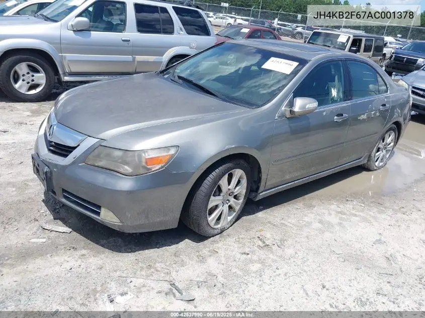 2010 Acura Rl 3.7 VIN: JH4KB2F67AC001378 Lot: 42537990