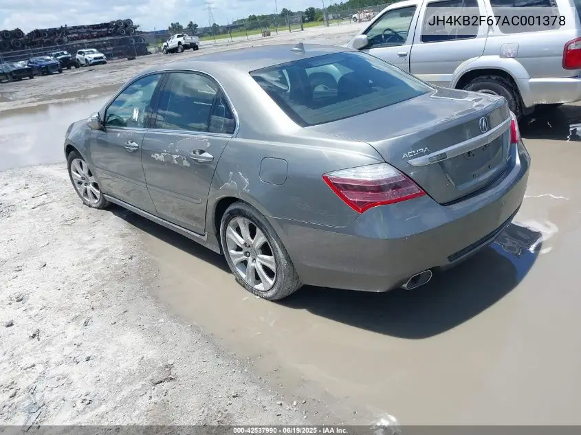 2010 Acura Rl 3.7 VIN: JH4KB2F67AC001378 Lot: 42537990
