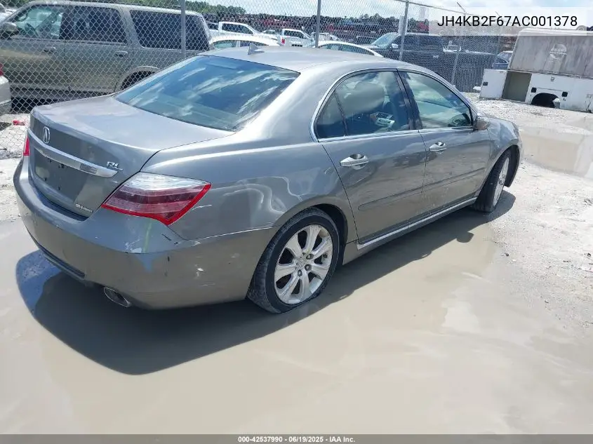 2010 Acura Rl 3.7 VIN: JH4KB2F67AC001378 Lot: 42537990