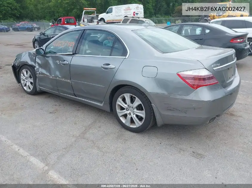 2010 Acura Rl 3.7 VIN: JH4KB2F6XAC002427 Lot: 42587339