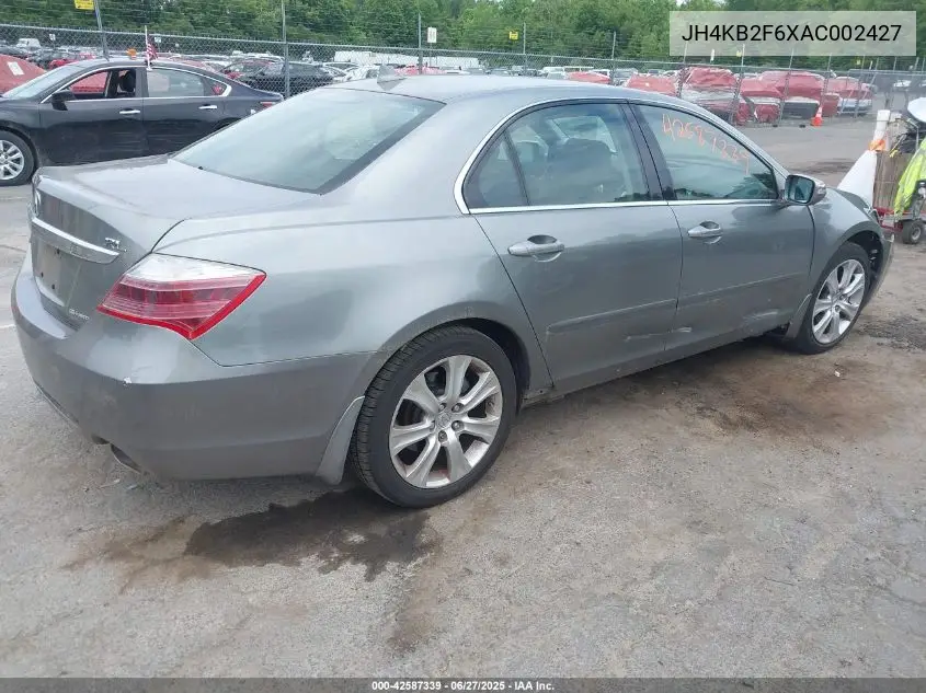 2010 Acura Rl 3.7 VIN: JH4KB2F6XAC002427 Lot: 42587339
