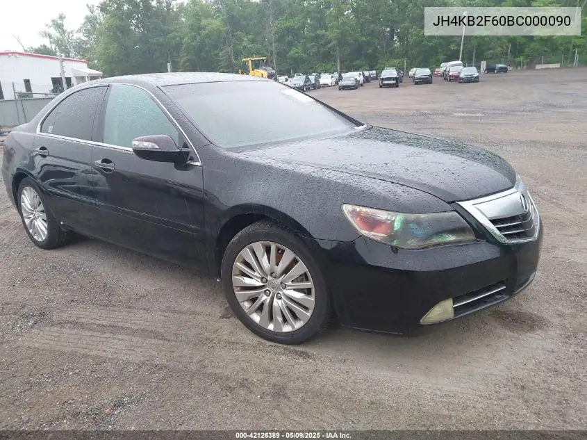 2011 Acura Rl 3.7 VIN: JH4KB2F60BC000090 Lot: 42126389