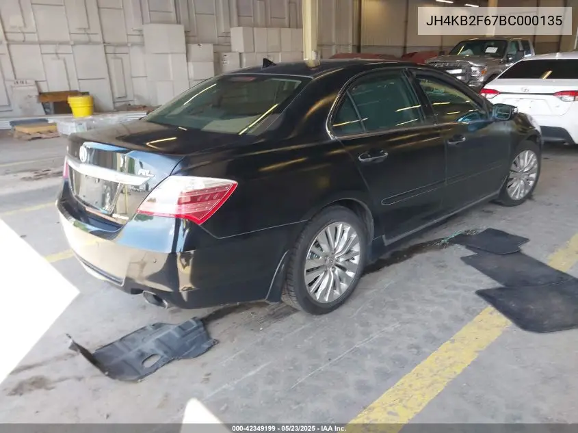 2011 Acura Rl 3.7 VIN: JH4KB2F67BC000135 Lot: 42349199