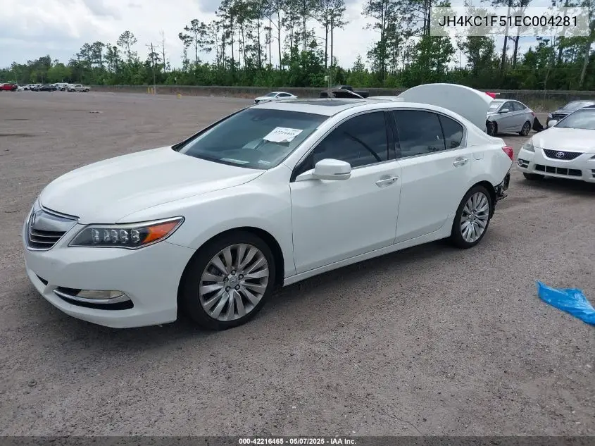 2014 Acura Rlx VIN: JH4KC1F51EC004281 Lot: 42216465