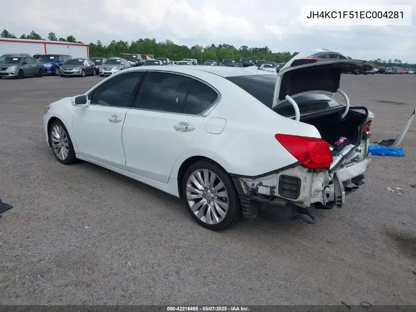 2014 Acura Rlx VIN: JH4KC1F51EC004281 Lot: 42216465