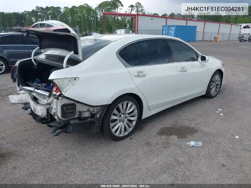 2014 Acura Rlx VIN: JH4KC1F51EC004281 Lot: 42216465