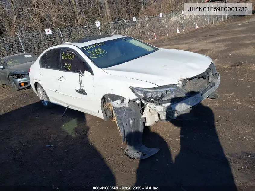 2015 Acura Rlx VIN: JH4KC1F59FC001730 Lot: 41688569