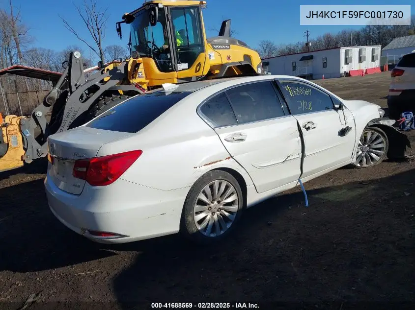 2015 Acura Rlx VIN: JH4KC1F59FC001730 Lot: 41688569