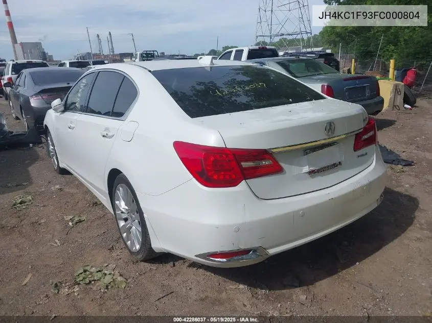 2015 Acura Rlx VIN: JH4KC1F93FC000804 Lot: 42286037
