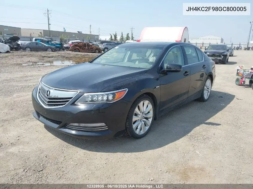 2016 Acura Rlx Sport Hybrid Elite Package/Tech Package VIN: JH4KC2F98GC800005 Lot: 12328935