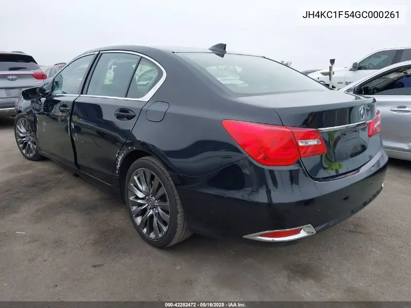 2016 Acura Rlx Technology Package VIN: JH4KC1F54GC000261 Lot: 42282472