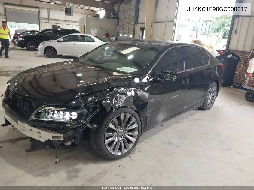 2016 Acura Rlx Advance Package VIN: JH4KC1F90GC000017 Lot: 42341791
