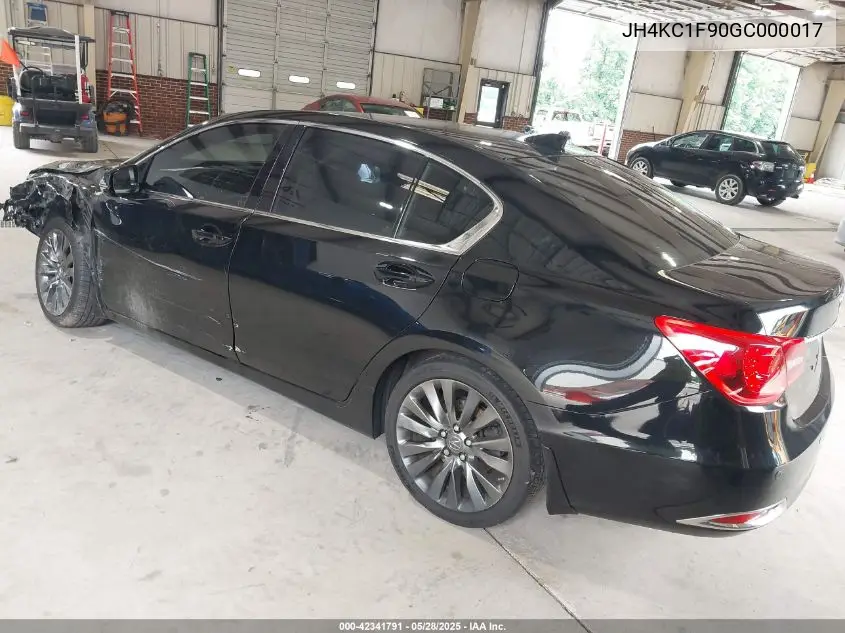 2016 Acura Rlx Advance Package VIN: JH4KC1F90GC000017 Lot: 42341791