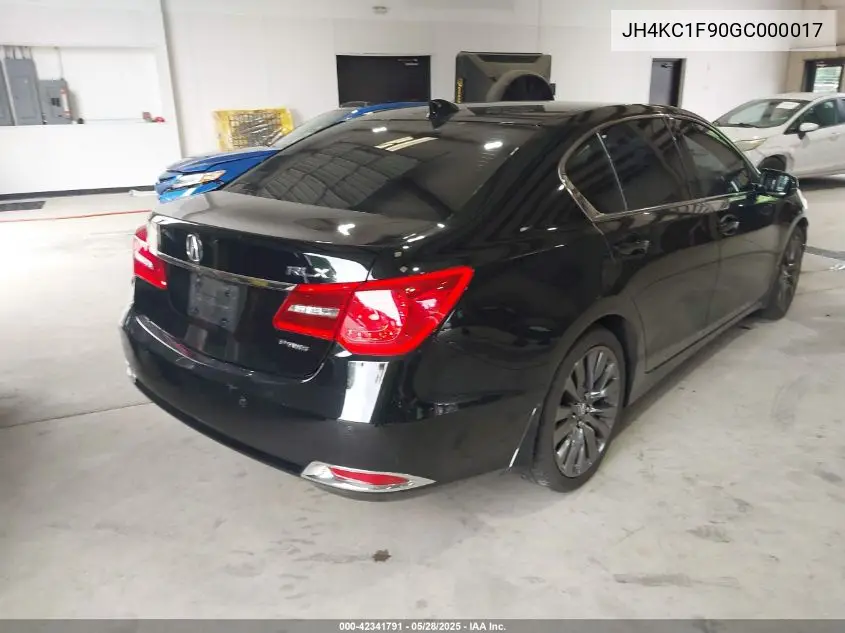 2016 Acura Rlx Advance Package VIN: JH4KC1F90GC000017 Lot: 42341791