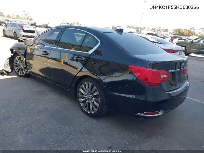 2017 Acura Rlx Technology Pkg VIN: JH4KC1F55HC000366 Lot: 42279005