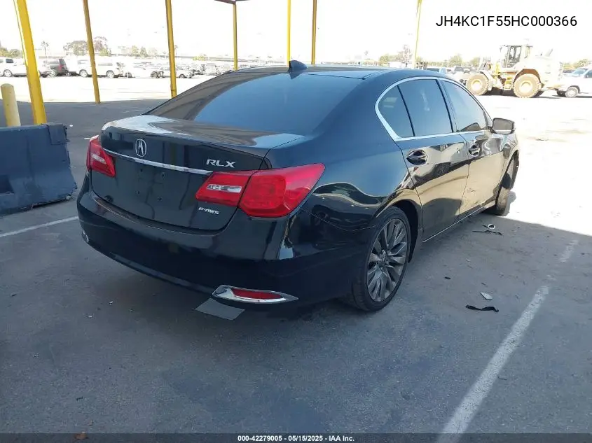 2017 Acura Rlx Technology Pkg VIN: JH4KC1F55HC000366 Lot: 42279005
