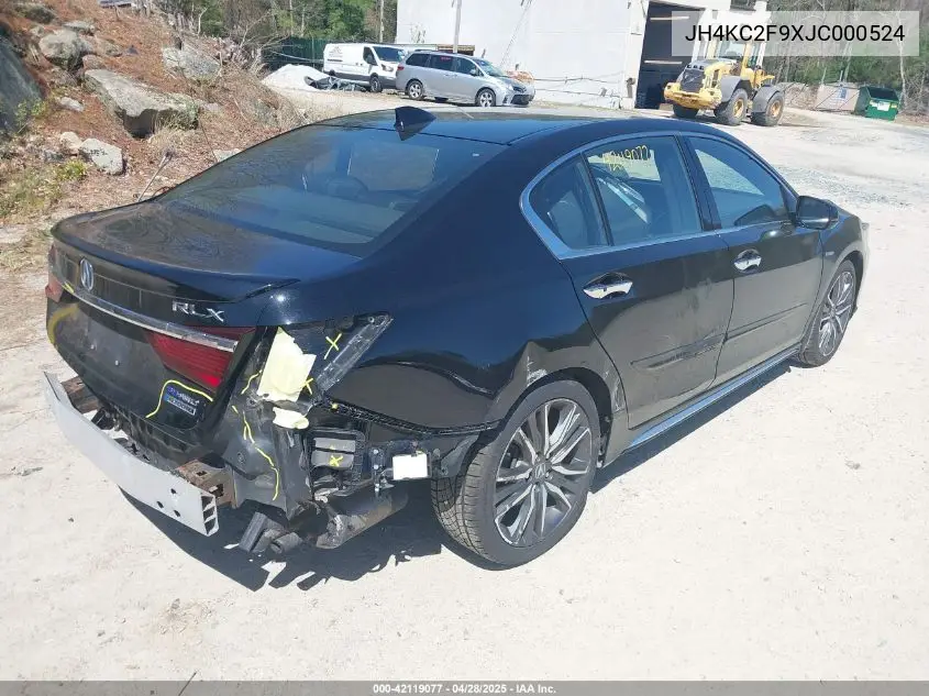2018 Acura Rlx Sport Hybrid Advance Package VIN: JH4KC2F9XJC000524 Lot: 42119077