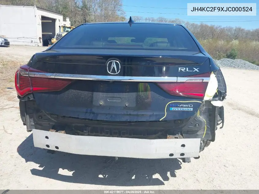 2018 Acura Rlx Sport Hybrid Advance Package VIN: JH4KC2F9XJC000524 Lot: 42119077