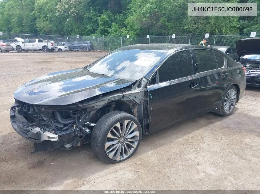2018 Acura Rlx VIN: JH4KC1F50JC000698 Lot: 42210846