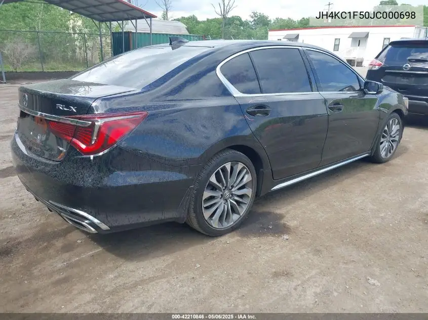 2018 Acura Rlx VIN: JH4KC1F50JC000698 Lot: 42210846