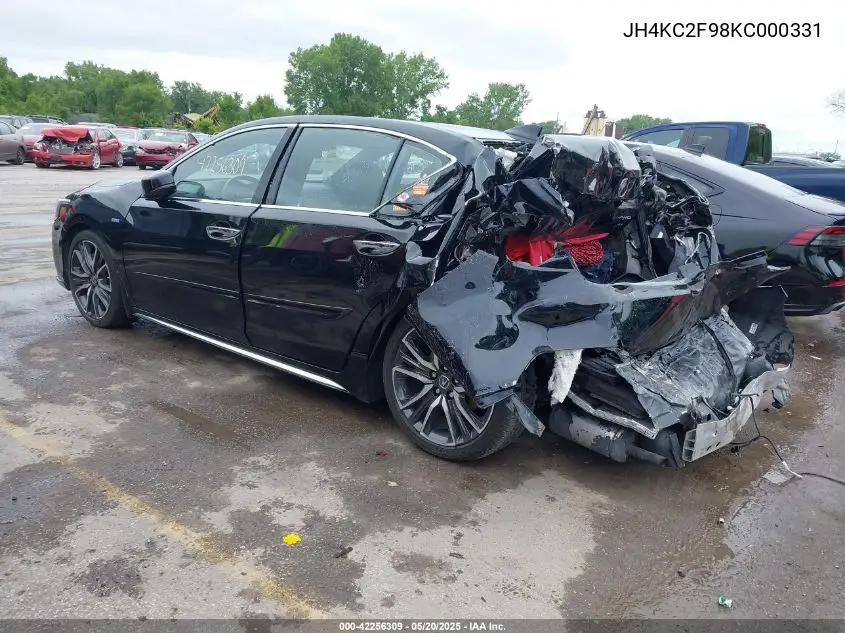 2019 Acura Rlx Sport Hybrid Advance Package VIN: JH4KC2F98KC000331 Lot: 42256309