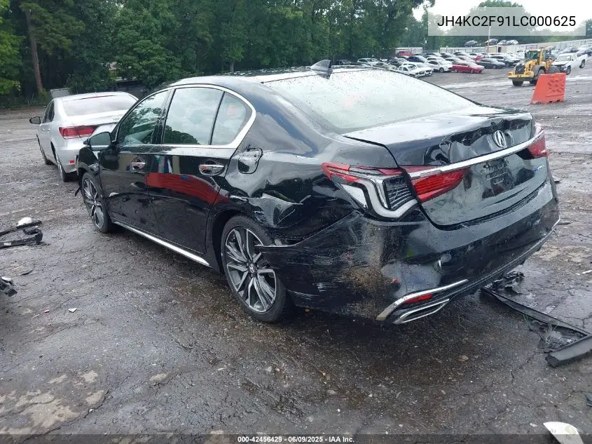 2020 Acura Rlx Sport Hybrid Advance Package VIN: JH4KC2F91LC000625 Lot: 42456429