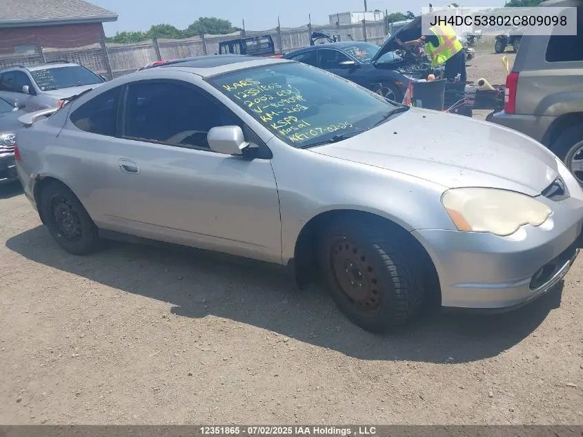 2002 Acura Rsx VIN: JH4DC53802C809098 Lot: 12351865