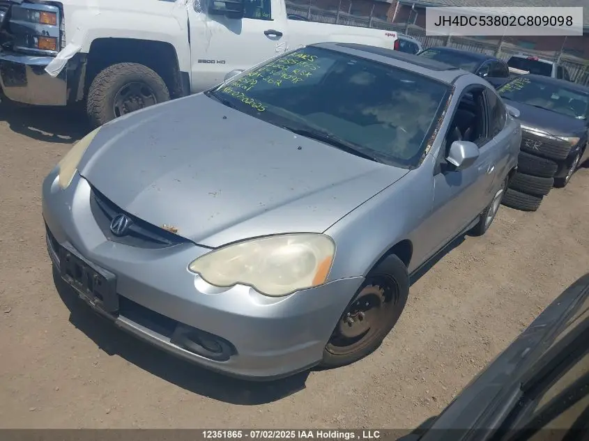 2002 Acura Rsx VIN: JH4DC53802C809098 Lot: 12351865