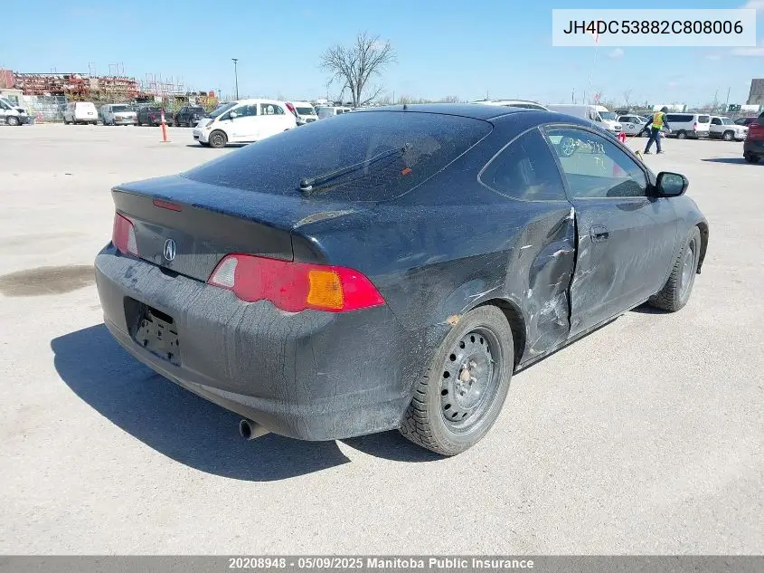 2002 Acura Rsx Premium VIN: JH4DC53882C808006 Lot: 20208948