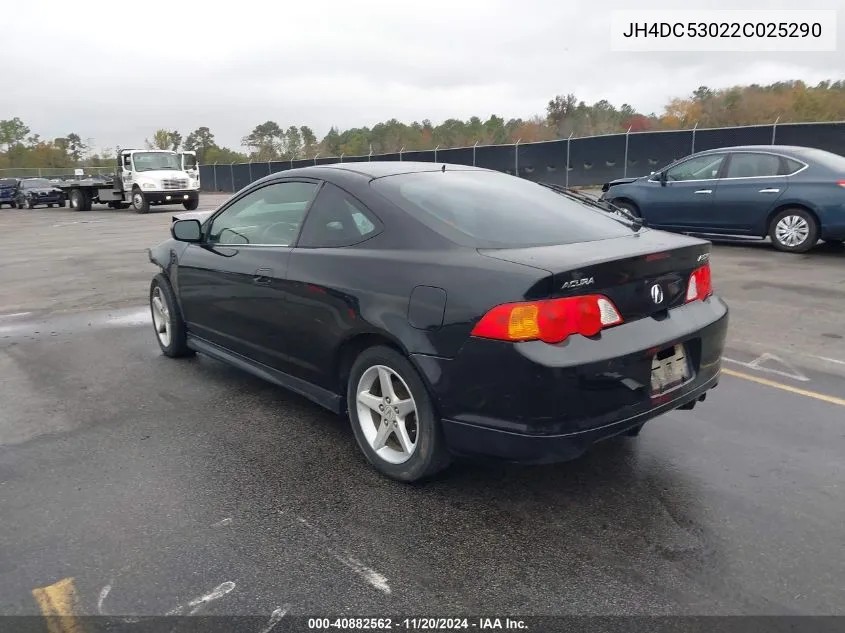 2002 Acura Rsx Type S VIN: JH4DC53022C025290 Lot: 40882562