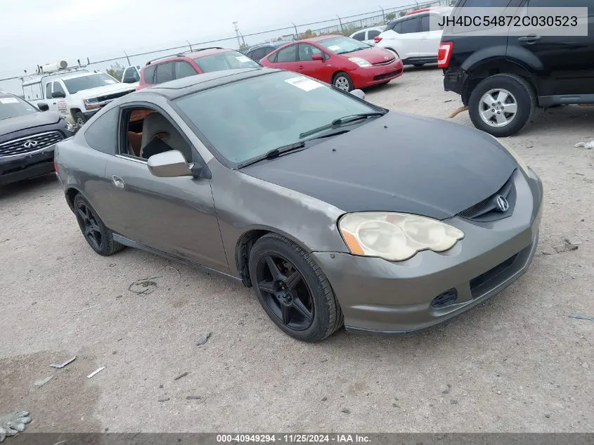 2002 Acura Rsx VIN: JH4DC54872C030523 Lot: 40949294