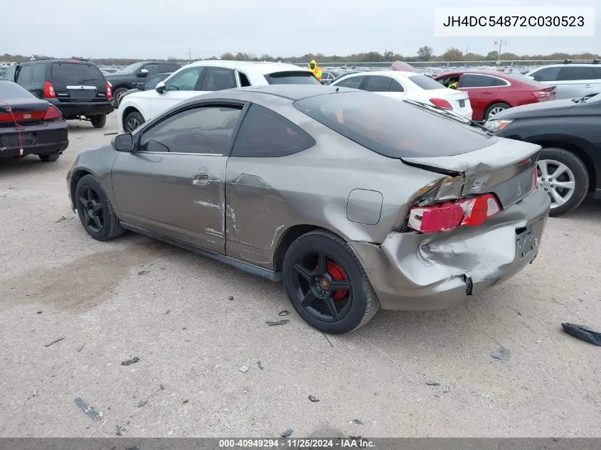 2002 Acura Rsx VIN: JH4DC54872C030523 Lot: 40949294