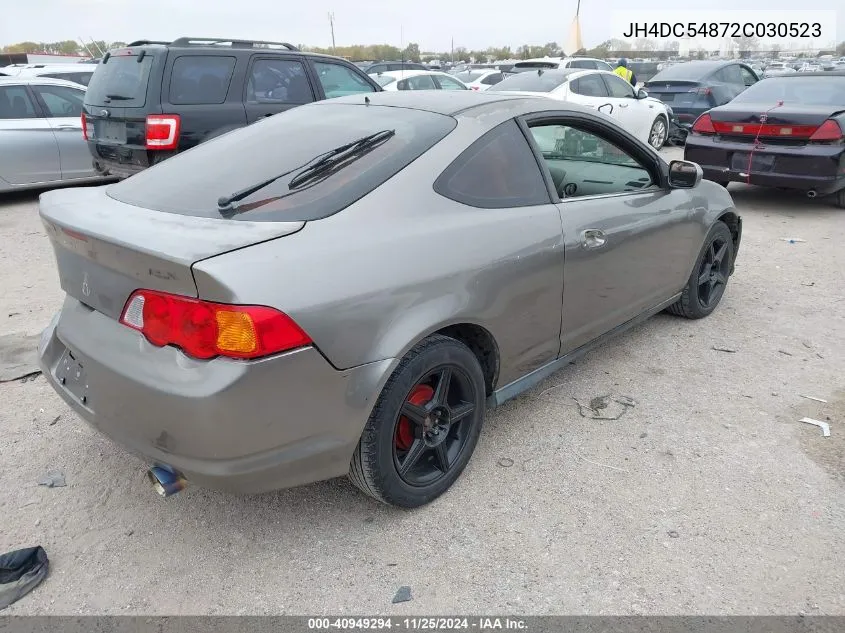 2002 Acura Rsx VIN: JH4DC54872C030523 Lot: 40949294