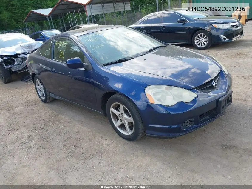 2002 Acura Rsx VIN: JH4DC54892C031236 Lot: 42176599
