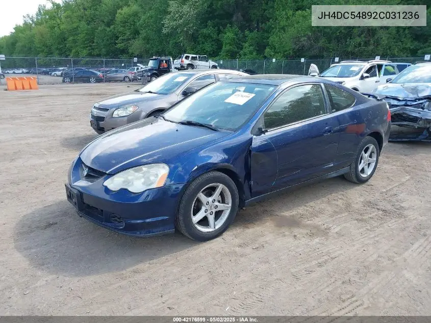 2002 Acura Rsx VIN: JH4DC54892C031236 Lot: 42176599