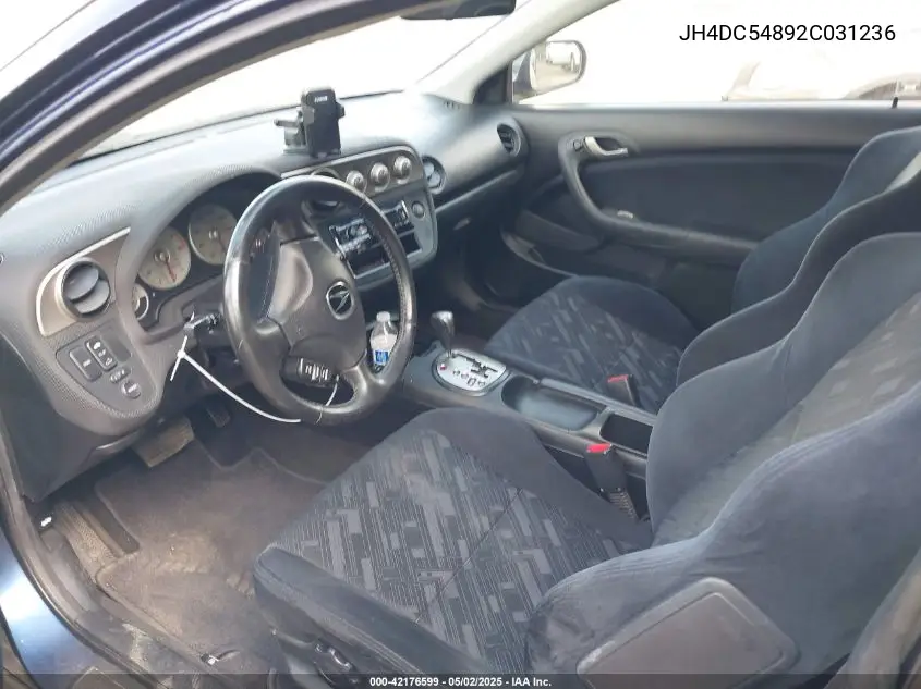 2002 Acura Rsx VIN: JH4DC54892C031236 Lot: 42176599