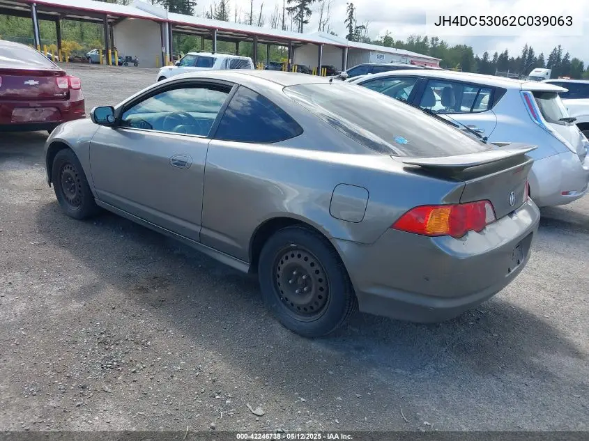 2002 Acura Rsx Type S VIN: JH4DC53062C039063 Lot: 42246738