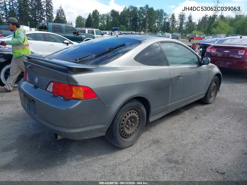2002 Acura Rsx Type S VIN: JH4DC53062C039063 Lot: 42246738