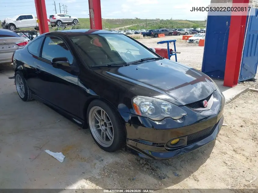 2002 Acura Rsx Type S VIN: JH4DC53022C020817 Lot: 42378186