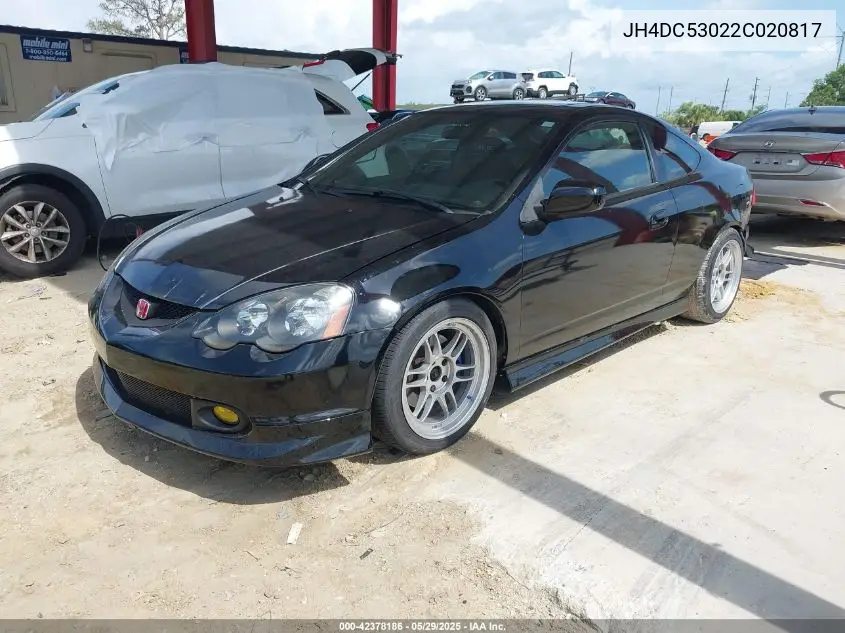 2002 Acura Rsx Type S VIN: JH4DC53022C020817 Lot: 42378186