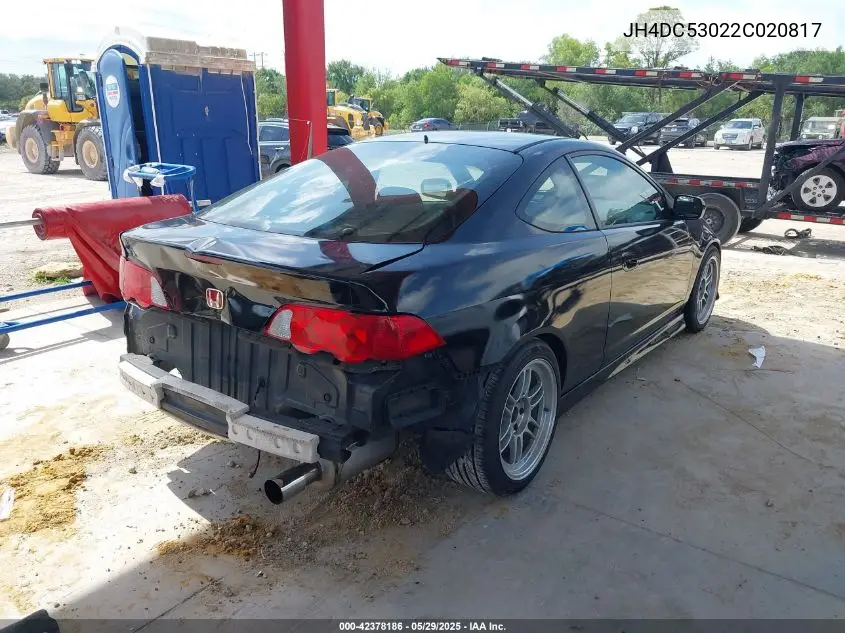 2002 Acura Rsx Type S VIN: JH4DC53022C020817 Lot: 42378186