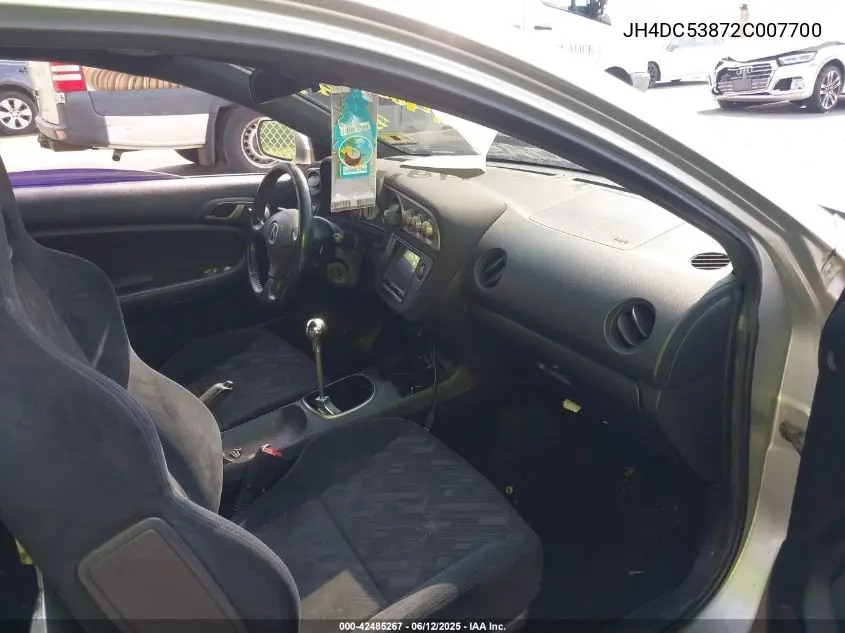 2002 Acura Rsx VIN: JH4DC53872C007700 Lot: 42485267