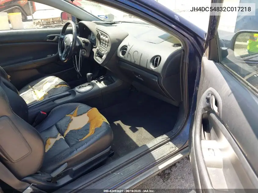 2002 Acura Rsx VIN: JH4DC54832C017218 Lot: 42493421