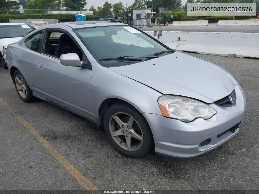 2002 Acura Rsx VIN: JH4DC53832C010576 Lot: 42499904