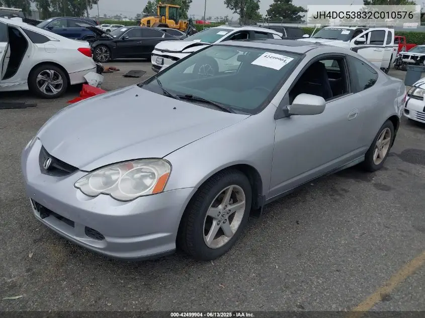 2002 Acura Rsx VIN: JH4DC53832C010576 Lot: 42499904