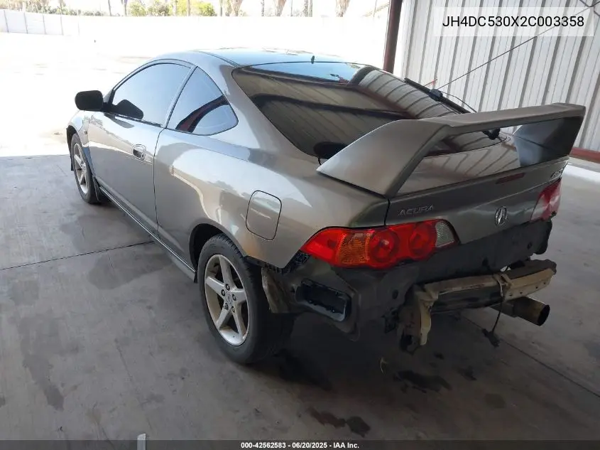 2002 Acura Rsx Type S VIN: JH4DC530X2C003358 Lot: 42562583