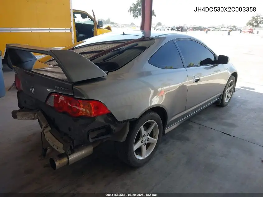 2002 Acura Rsx Type S VIN: JH4DC530X2C003358 Lot: 42562583