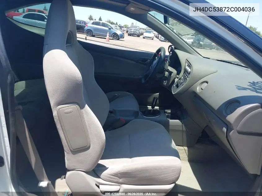 2002 Acura Rsx VIN: JH4DC53872C004036 Lot: 42592588
