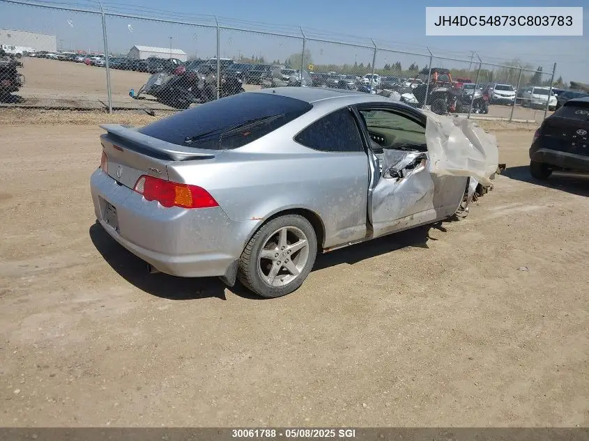 2003 Acura Rsx VIN: JH4DC54873C803783 Lot: 30061788