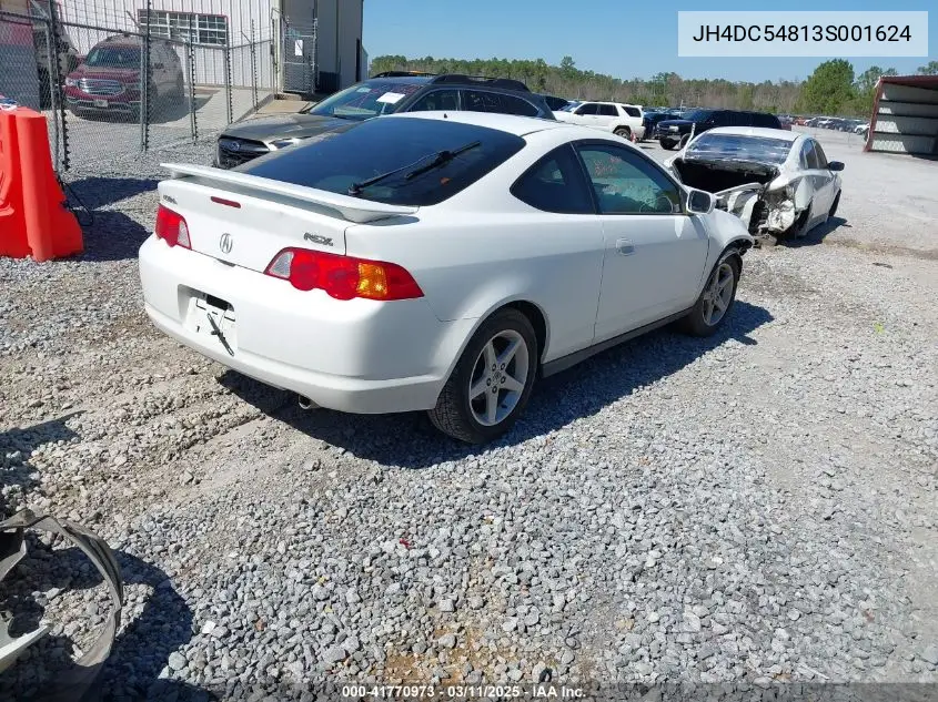 2003 Acura Rsx VIN: JH4DC54813S001624 Lot: 41770973
